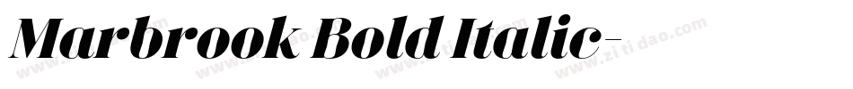 Marbrook Bold Italic字体转换